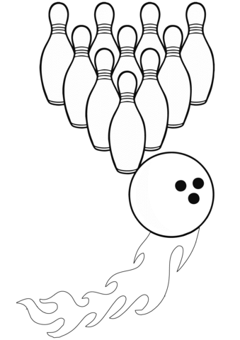 Bowling Strike Coloring Page